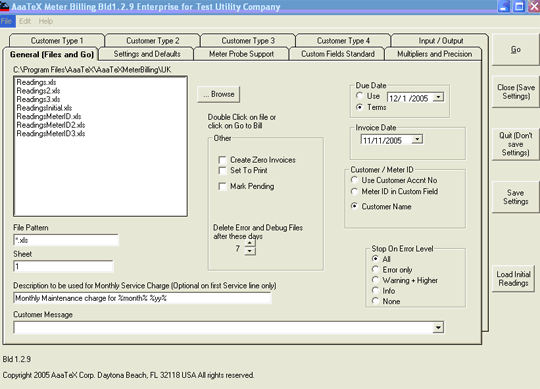 AaaTeX - QuickBooks Meter Billing